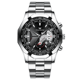 Fngeen Luxury Sports Quartz Men's Watch - Full Steel Waterproof Calender Wristwatch - Theshinemart