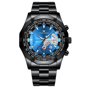 Fngeen Luxury Sports Quartz Men's Watch - Full Steel Waterproof Calender Wristwatch - Theshinemart