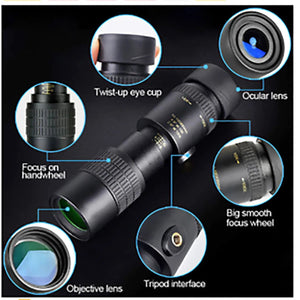 Professional 4K 10-300X40mm Super Telephoto Zoom Monocular Nanotechnology Super Telescope - The Gadgets Emporium