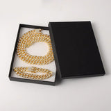 18K Gold/Silver Cuban Chain with Cuban Bracelet