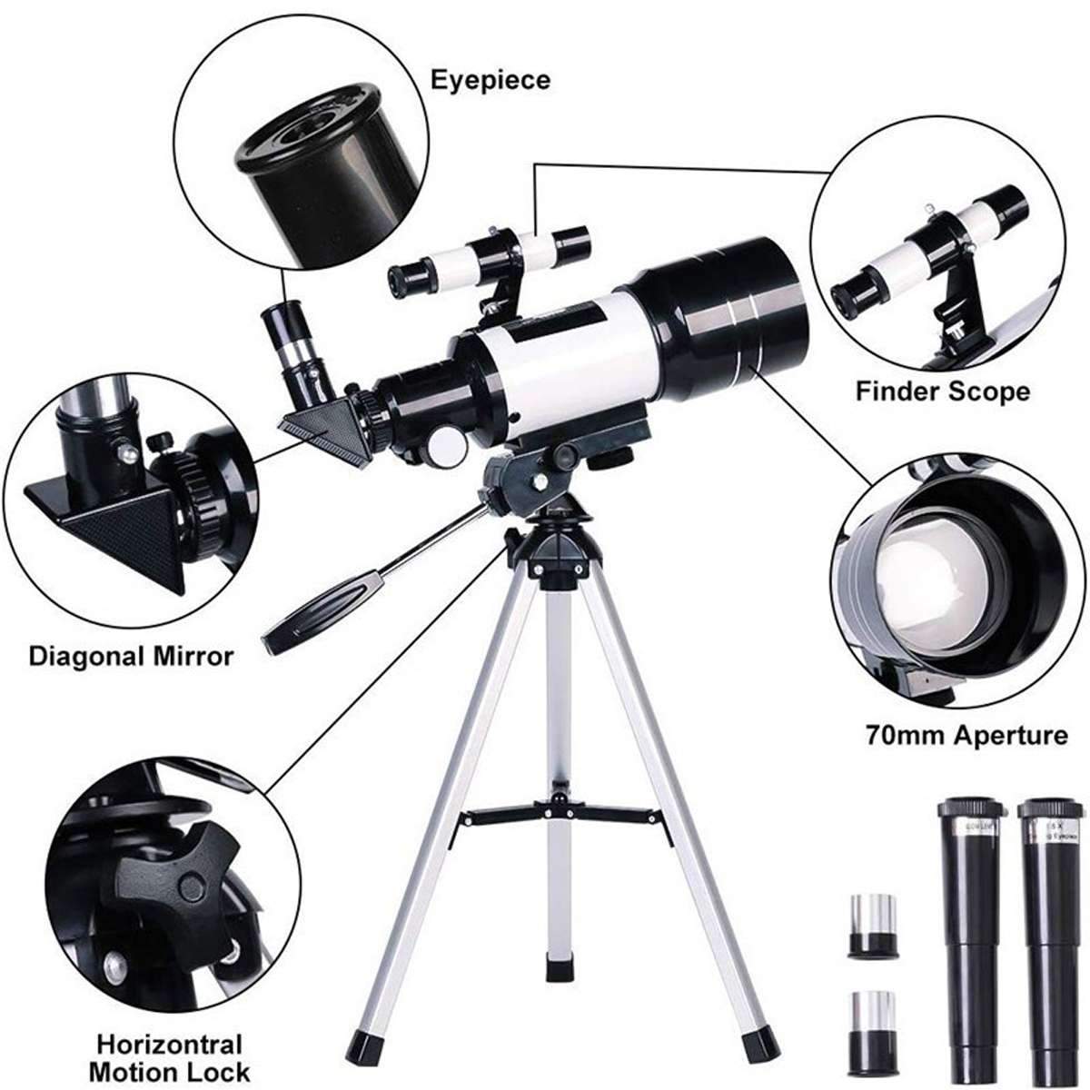 Professional HD 150X Space Astronomical Telescope with Tripod