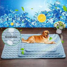 Load image into Gallery viewer, Cooling Mat Pad for Dogs Cats Ice Silk Mat Cooling Blanket Cushion - ObeyKart
