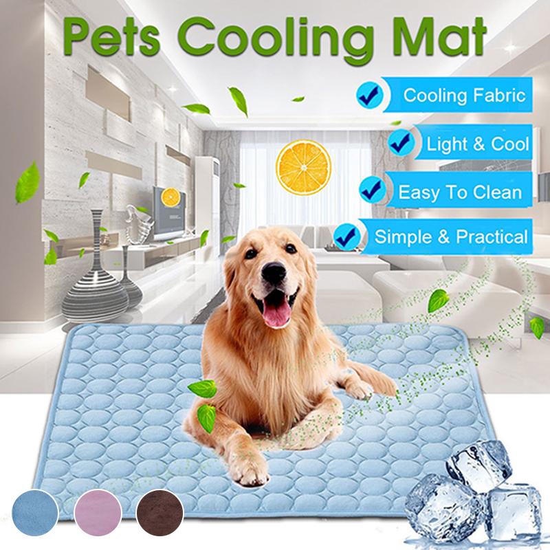 Cooling Mat Pad for Dogs Cats Ice Silk Mat Cooling Blanket Cushion - ObeyKart