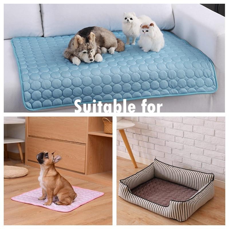 Cooling Mat Pad for Dogs Cats Ice Silk Mat Cooling Blanket Cushion - ObeyKart