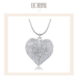 Doteffil Heart Necklace - 925 Sterling Silver Zircon Pendant