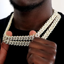Load image into Gallery viewer, 18K Gold/Silver Cuban Chain with Cuban Bracelet
