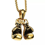 Fitness Boxing Gloves Metal Necklace