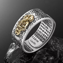 Load image into Gallery viewer, Feng Shui Pixiu Mantra Ring
