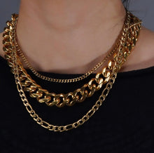 Load image into Gallery viewer, 18K Gold Cuban Chunky Chain Necklace
