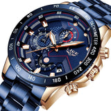 Luxury Watch - Stainless Steel Luxury Sports Chronograph Quartz Watch