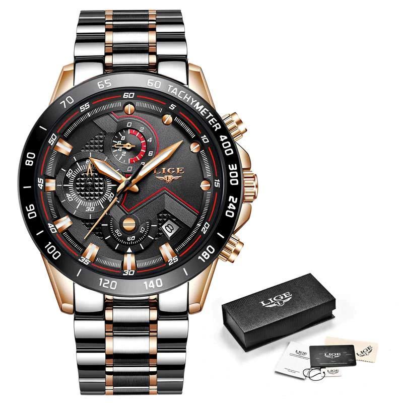 Luxury Watch - Stainless Steel Luxury Sports Chronograph Quartz Watch