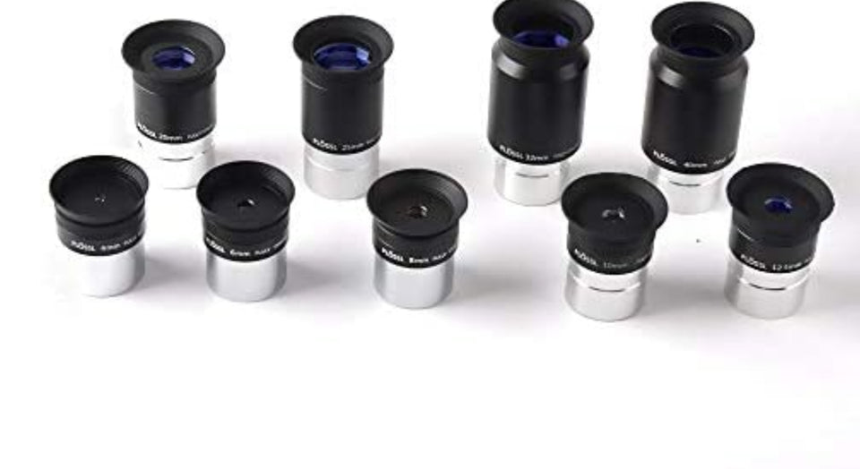 Telescope 1.25" Plossl Eyepiece Kit Plossl Eyepiece 6/12.5/20mm - 52 Degree FOV and 4-Element Design