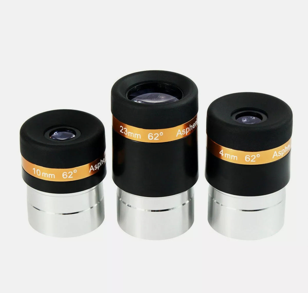 SVBONY Lens 4mm 10mm 23mm Telescope Eyepieces Fully Coated Lens Telescope Accessories Kit Wide Angle for 1.25 inches Astronomic Telescope