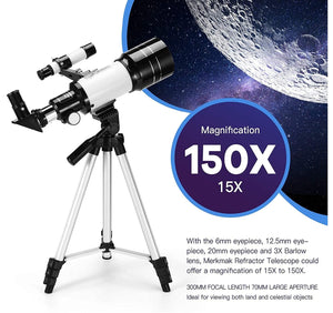 Professional HD 150X Space Astronomical Stellina Telescope with Tripod & Bag