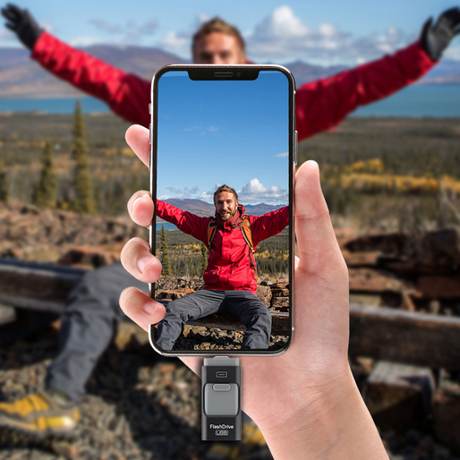 4 in 1 Photo Stick - USB Drive for iPhone iPad Android Mobiles