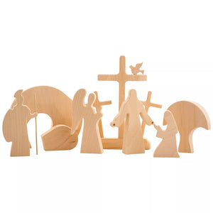 Easter Scene Wooden Decoration