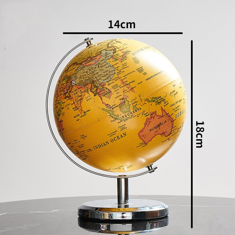 Home Decor Retro World Globe Geography Kids Education Office Decor Accessories Birthday Gifts for Kids  Christmas Decor