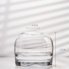 Load image into Gallery viewer, Flower Vase Grey Glass Living Room Decoration Terrarium Vase Morden Deco Home Terrarium for Flower Vases Wedding Decor вазы
