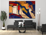 Abstract Afrocentric Art Marble Print Amazing African Wall Decor Canvas West Home Decor