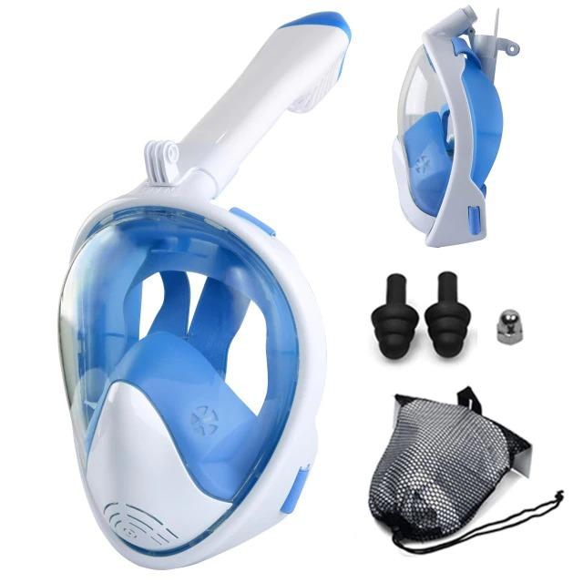 Snorkel Mask - Full Face Anti Fog Underwater Scuba Diving Mask