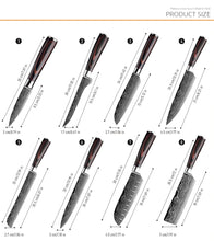 Load image into Gallery viewer, 8 pc Kitchen Knife Set - Stainless Steel Professional Chef Knife Set by Shushaku™
