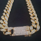 18K Gold/Silver Cuban Chain with Cuban Bracelet