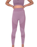 Megara Seamless Legging With Striped Panels - Purple