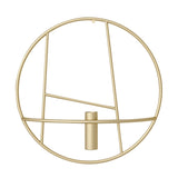 Modern Art 3D Circle Metal Candle Holder Wall Hanging Home Bedroom Decor Art Crafts Candlestick Geometric Candlestick Metal Deco