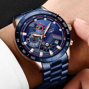 Luxury Watch - Stainless Steel Luxury Sports Chronograph Quartz Watch