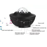 Galaxy Projector Night Light Ocean Wave Projection with Bluetooth