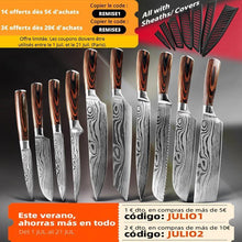 Load image into Gallery viewer, Damascus Kitchen Knife Set
