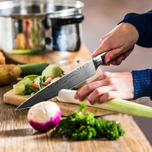 Load image into Gallery viewer, Damascus Kitchen Knife Set
