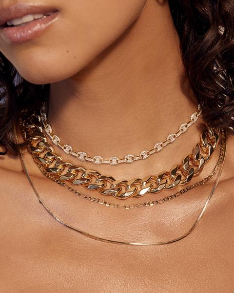 18K Gold Cuban Chunky Chain Necklace