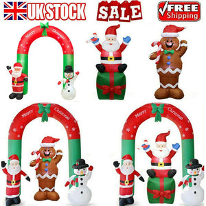 1.8M Outdoor Xmas Christmas Inflatable LED Light Up Snowman Santa Blower Decor