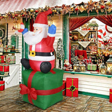 Load image into Gallery viewer, 1.8M Outdoor Xmas Christmas Inflatable LED Light Up Snowman Santa Blower Decor
