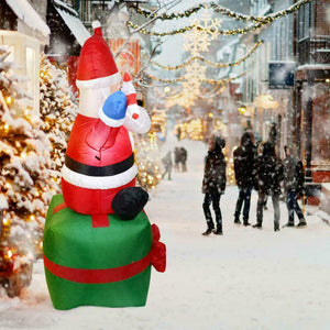 1.8M Outdoor Xmas Christmas Inflatable LED Light Up Snowman Santa Blower Decor