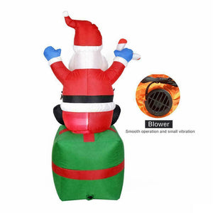 1.8M Outdoor Xmas Christmas Inflatable LED Light Up Snowman Santa Blower Decor