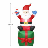 1.8M Outdoor Xmas Christmas Inflatable LED Light Up Snowman Santa Blower Decor