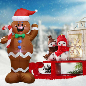 1.8M Outdoor Xmas Christmas Inflatable LED Light Up Snowman Santa Blower Decor