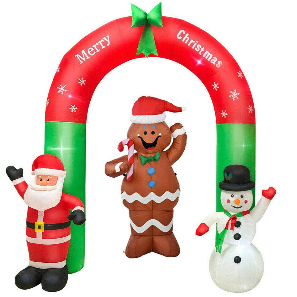 1.8M Outdoor Xmas Christmas Inflatable LED Light Up Snowman Santa Blower Decor