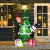 2.1m Christmas Inflatable Tree LED Lighted for Indoor Outdoor Decoration