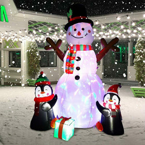 6ft Christmas Inflatable Snowman with Light Xmas Air Blown Outdoor Decoration