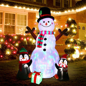 6ft Christmas Inflatable Snowman with Light Xmas Air Blown Outdoor Decoration