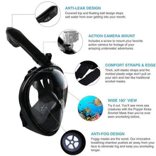 Load image into Gallery viewer, Snorkel Mask - Full Face Anti Fog Underwater Scuba Diving Mask
