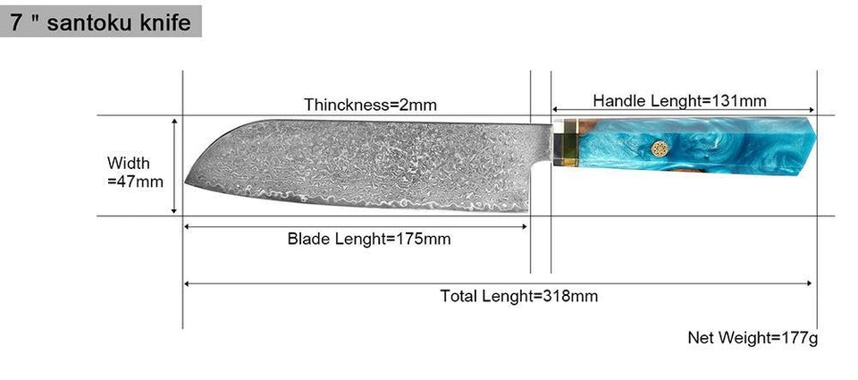 Makito Damascus Steel Knife Set