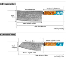 Load image into Gallery viewer, Makito Damascus Steel Knife Set
