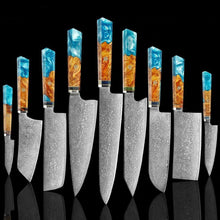 Load image into Gallery viewer, Makito Damascus Steel Knife Set
