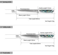 Load image into Gallery viewer, Handmade Damascus Steel Knife Set
