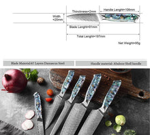 Load image into Gallery viewer, Handmade Damascus Steel Knife Set
