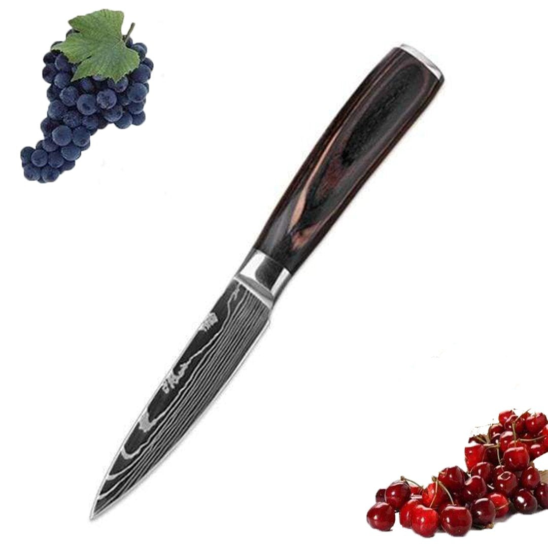 5 pc Chef Knife Set - Stainless Steel Professional Kitchen Knife Set with Cover